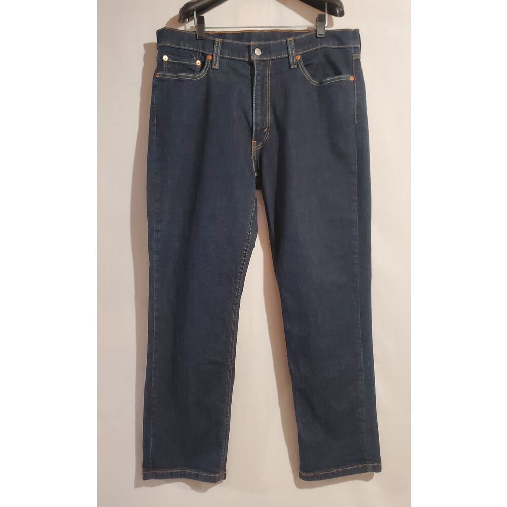 Levis Mens 541 Athletic Stretch Straight Leg Dark Wash Jeans Size 38x30 Blue